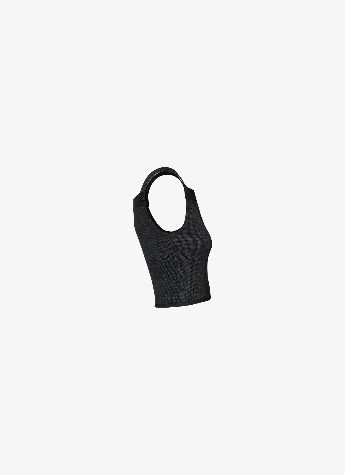 TOP SANS MANCHES RAFIA NOIR ALAÏA NOIR  TOP SANS MANCHES RAFIA NOIR